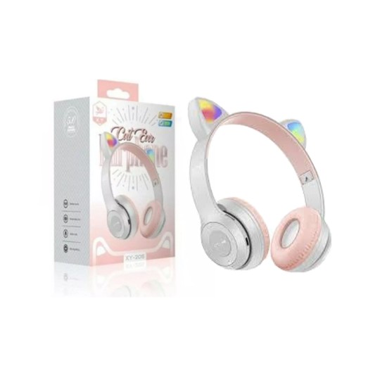 CAT EAR BLUETOOTH HEADPHONE WIRELESS XY-205 GRAY